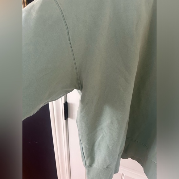 American Eagle Outfitters Distressed Neckline Seafoam Green Crewneck Sweatshirt - Picture 4 of 4